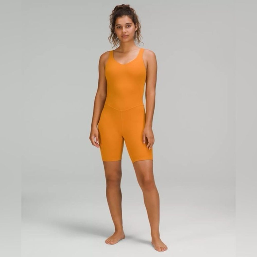 lululemon Align Bodysuit Autumn Orange romper
